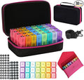 31-Day Monthly Pill Organizer with 3 Daily Compartments, Travel Medication Box with Pill Cutter, AM PM Storage Case (Pink)