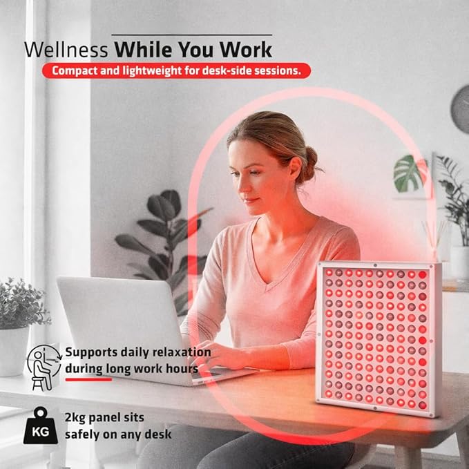 Red Light Therapy for Face & Body,120‑LED Red/Infrared Healing Lamp for Skin, Pain Relief, Muscle Recovery, Yoga & Workout Support