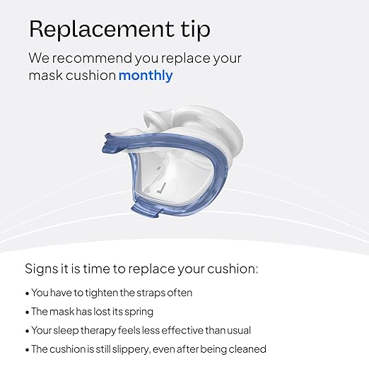 Resmed AirFit P10 Nasal Pillow Cushion - CPAP Mask Accessories Replacement - Soft Lightweight Silicone - Dual Wall - Large