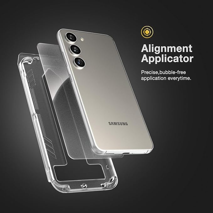 magglass Matte Screen Protector for Samsung Galaxy S24 & Galaxy S25, Anti Glare Tempered Glass with Easy Applicator (6.2")