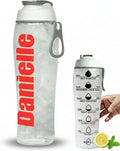 50 Strong Custom Water Bottle with Time Markers – Personalized 30 oz BPA-Free Leakproof Bottle with Chug Cap & Easy-Carry Handle – Made in USA