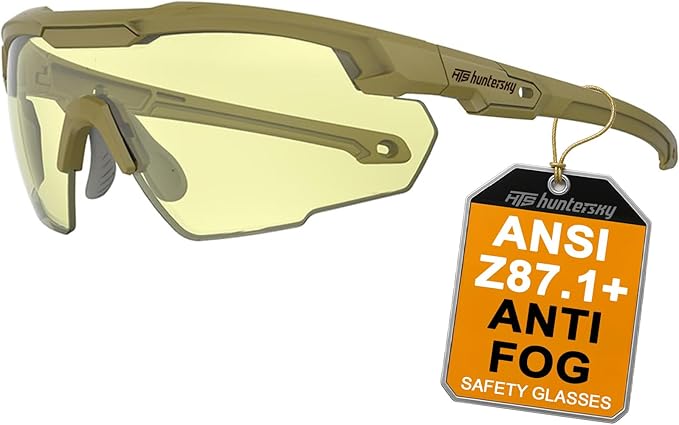 HTS HUNTERSKY Ballistic Tactical Shooting Glasses ANSI Z87+ UV400 Protective Eyewear