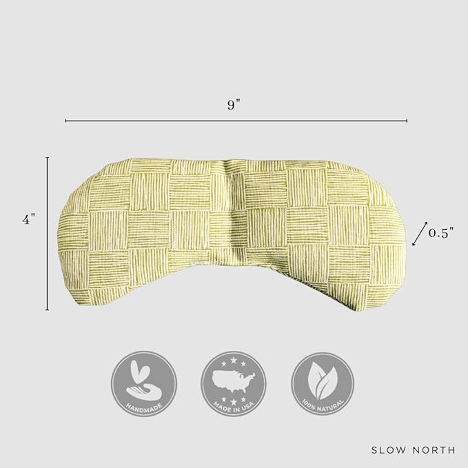 Slow North Eye Mask A Natural Remedy for Better Sleep, Reduced Eye Strain & Migraine Relief - Handmade in The USA - Hot and Cold Therapy
