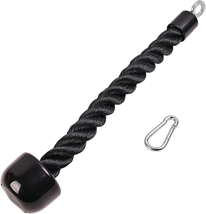 EnriQ Tricep Rope Pull Down,Heavy Duty Triceps Kit Easy to Grip & Non Slip Cable Attachment Ideal for Home Gym Face Pulls Tricep Push Down Rope System