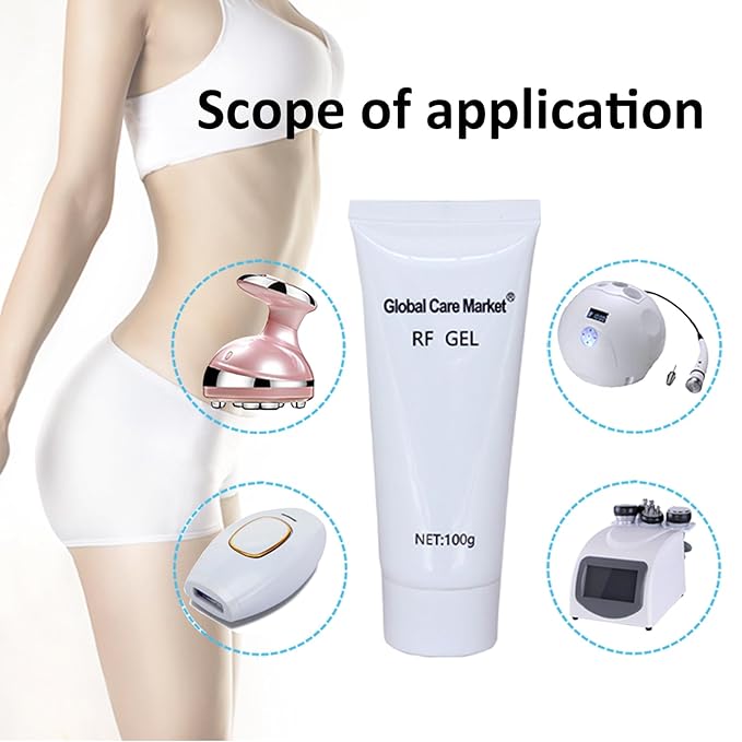 RF Gel 4 Pack-Conductive Gel for Facial Microcurrent, Hydrating Cream for Use With Radio Frequency Face and Body Machines, Skin Cooling Primer for IPL Hair Removals