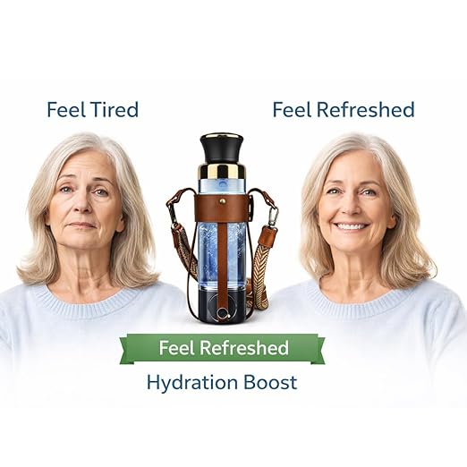 Hydrogen Water Bottle Generator – 6000PPB,Antioxidant Rich,SPE Hydrogen-Oxygen Separation Technology,Japanese Titanium-Platinum Ion Exchange Membrane,Perfect for Yoga,Office, Fitness,Travel & Gifts