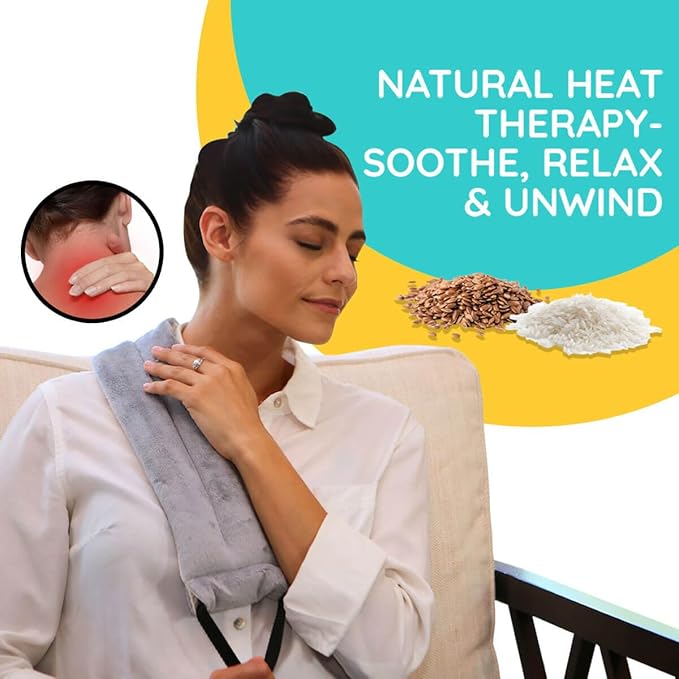 Versatile Microwavable Heating Pads for Neck Pain Relief, Back Pain, and Shoulder Pain Relief - Microwave Heating Pad for Cramps and Muscle Relief, Hot and Cold Reusable Pad - 3 Packs