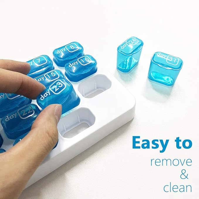 31 Day Monthly Pill Organizer, Portable Pill Medicine case Box Holder for Daily Medicine/Vitamin/Fish Oils/Supplement