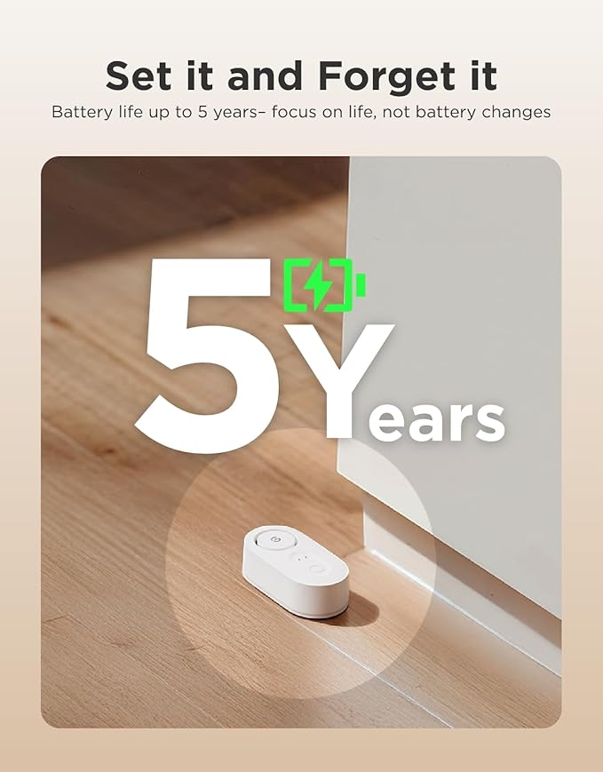 GoveeLife Upgraded Smart Water Leak Detector 1s with 1804ft Ultra-Long Range, WiFi Water Sensor with SMS/Email/APP Push and Sound Alarm, 5-Year Battery Life, Suit for Home, Basement, Kitchen, 3 Pack