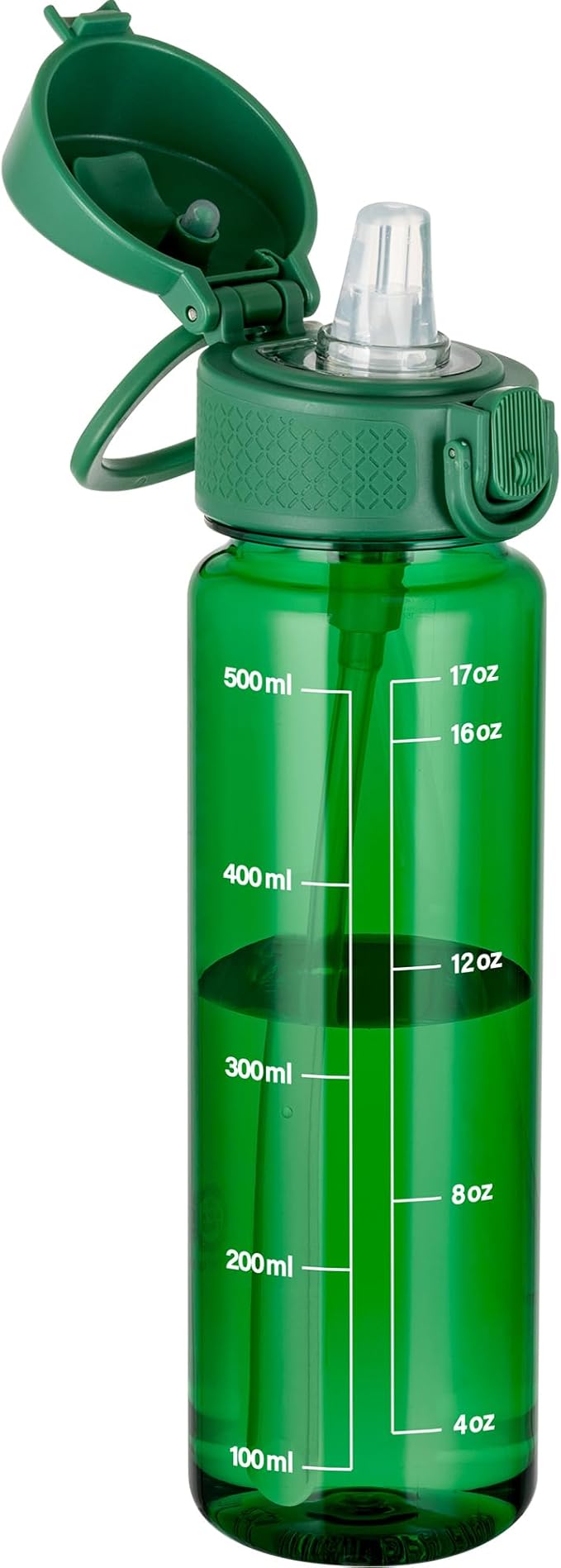 GOPPUS 17oz Kids Water Bottle for School -Straw, Leak-Proof Tritan Sports Bottle Time Marker Reusable for Girls Boys