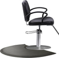 Salon Mats for Hair Stylist Anti Fatigue Standing 3'x4' Barber Salon Floor Mats - Black Semi Circle Hairstylist Mat for Salon Chair - 1/2" Thick Comfort Hair Cutting Hairdressing Equipment