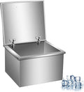 Commercial Stainless Steel Drop-in Ice Bin Chest – Insulated Bar Ice Well for Beverage Service