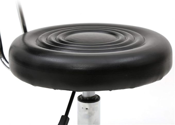 Swivel Salon Stool Chair with Back Support Adjustable Hydraulic Rolling Stool with Backrest for Beauty Barber Tattoo Massage (Style 1-Black)