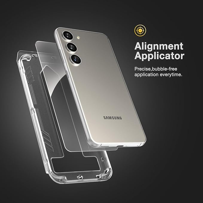 magglass Designed for Samsung Galaxy S24 Tempered Glass Screen Protector UHD & Camera Lens Protector with Applicator