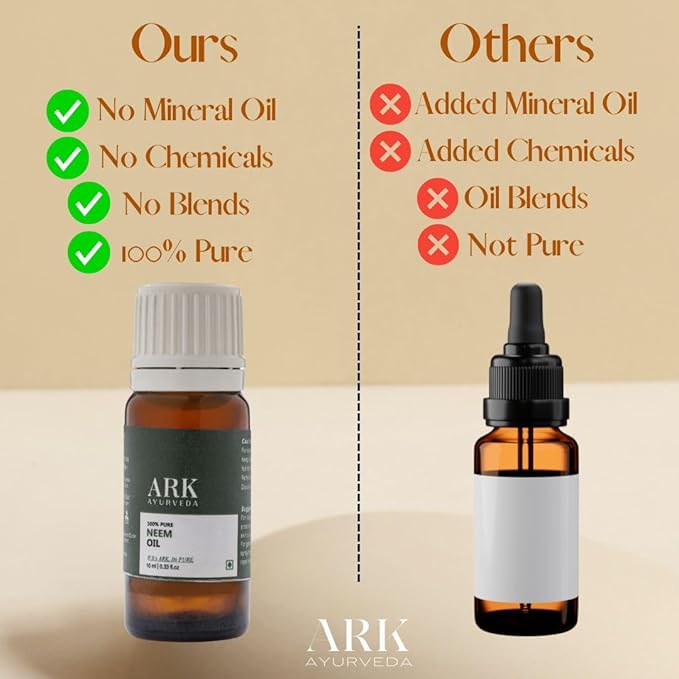 100% Pure Essential Oil | Premium Grade | Made in India (0.33 Fl Oz | 10 ML, Neem)