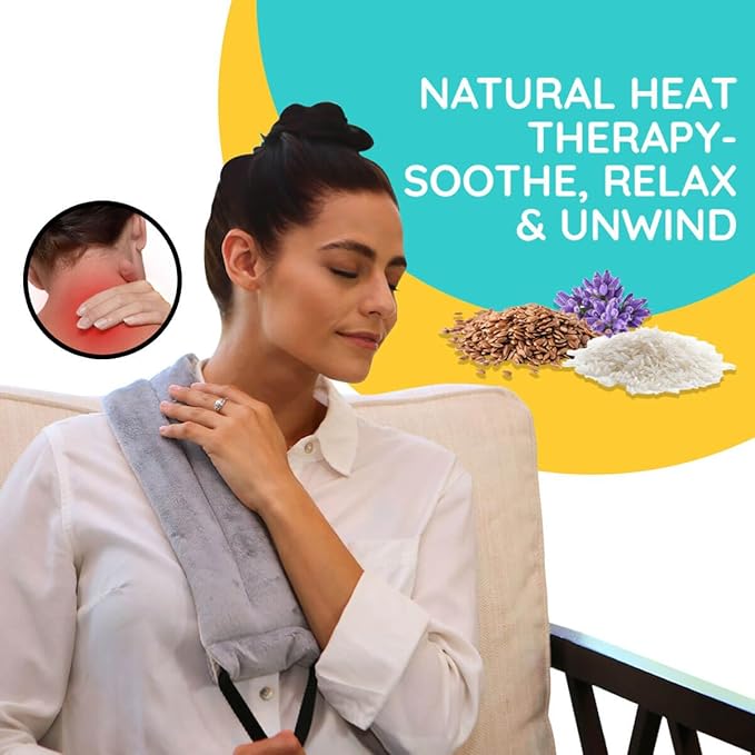 Versatile Microwavable Heating Pads For Neck Pain Relief, Back Pain, And Shoulder Pain Relief - Microwave Heating Pad For Cramps And Muscle Relief, Hot and Cold Reusable Pad - 3 Packs - Lavender Scent