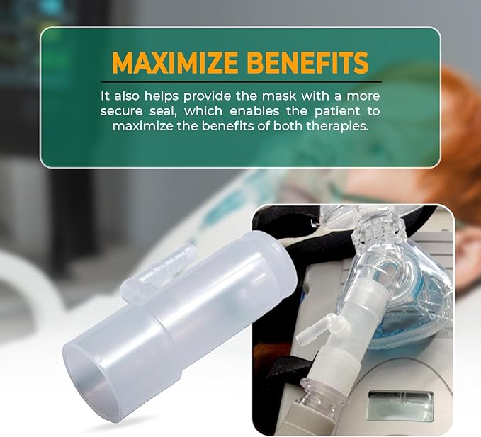 Bistras Oxygen Adapter Enrichment Port Connector fits CPAP Tubing Hose Model 1642 (10)