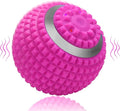 Vibrating Massage Ball 4-Speed High-Intensity Fitness Yoga Massage Roller, Relieving Muscle Tension Pain & Pressure Massaging Balls (Pink)