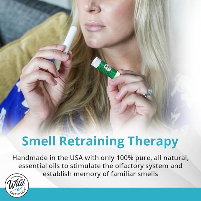 Wild Essentials Smell Training Kit Nasal Inhalers, Made in The USA, Pure Essential Oils, Olfactory Therapy, Loss of Smell, Aromatherapy, All Natural