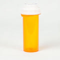 Five Star Supplies Thumb Tab Plastic Pill Bottles - Reversible Cap Easy Open & Child Resistant - Pill Container Prescription Vial - Easy Open/Push N Turn (Amber, 13 DRAM 215 ct.)