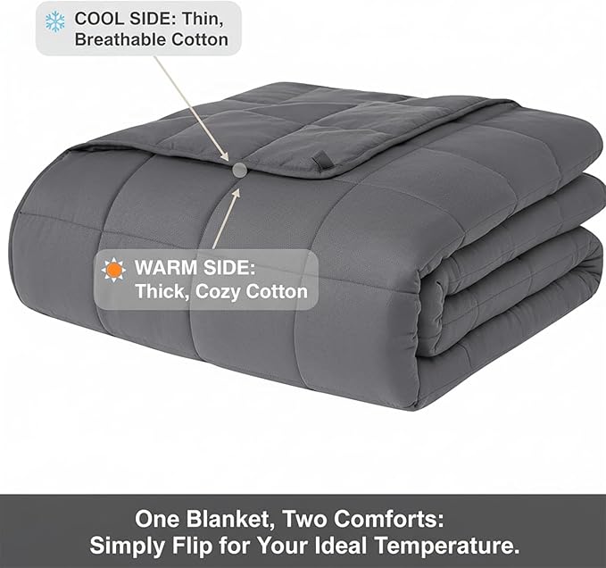 Weighted Blanket 5lbs 41"x60" for Adults and Teens, Heavy Throw with Premium Glass Beads for Napping, Machine Washable with Soft & Breathable All-Season Comfort (41" x 60" 5 lbs)