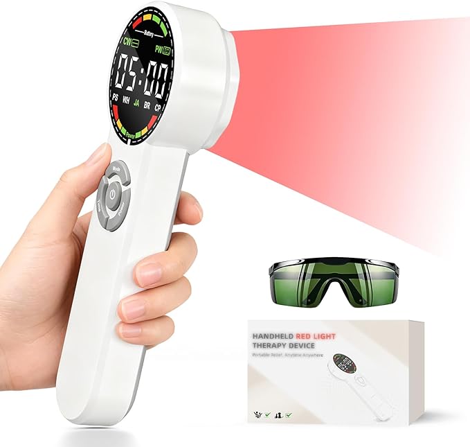 Handheld Red Light Therapy Device – Near Infrared Wand for Face & Body with 5 Modes and 21 LEDs, Portable Red Light Therapy for Knee, Shoulder, Back, Joint and Muscle Pain Relief, for Pets