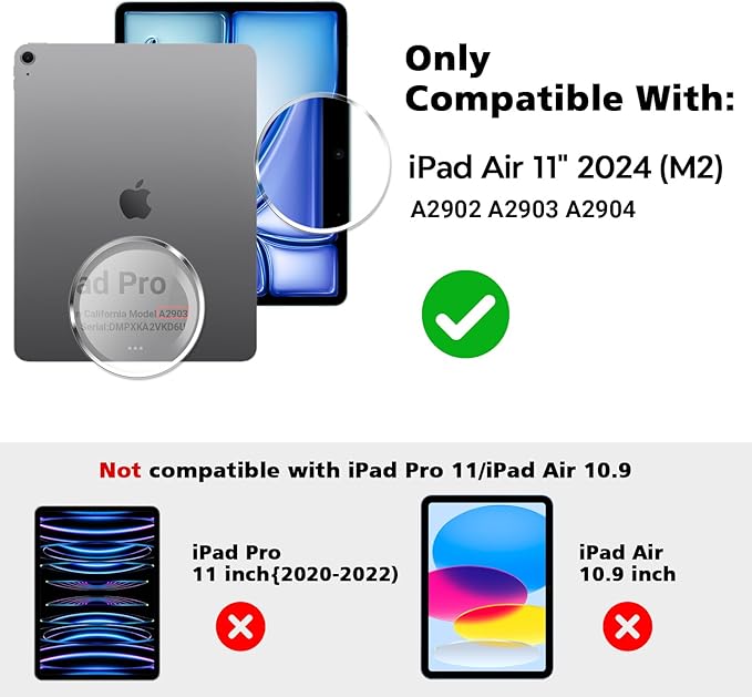 PYS Privacy Screen Protector for iPad Air 11 Inch M3 2025 & M2 2024, iPad Air 6th Gen Privacy Screen, 30-Degree Privacy Filter, Nano Reusable & Removable, Matte Finish, Anti-Scratch, Easy Installation