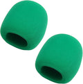 Fielect 2Pcs Microphone Cover Foam Mic Cover Handheld Microphone Windscreen Shield Micro Foam Filter Green for KTV Broadcasting