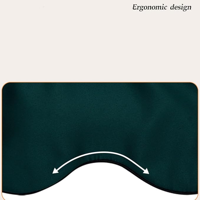 100% Mulberry Silk Sleep Mask for Women/Men Airplane Travel, Pure 22 Momme Silk Eye Mask Blackout for Sleeping, Ajustable, Luxury, Anti Wrinkle, Anti Aging Silk Blindfold, Made in USA (Emerald Green)