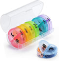 14 Compartment Pill Organizer — Portable Weekly Pill Box 7 Day 2 Times A Day — Am/Pm Pill Case for Medicine, Vitamins, Supplements — BPA Free Travel Large Pill Sorter for Day & Night, Clear