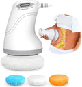 Body Sculpting Machine Electric Cellulite Massager 3 Pads, Handheld Full Body Massage Machine for Back/Abdomen/Butt/Leg/Arms Deep Massage Relax with Rotaion Vibration Body SPA (White)