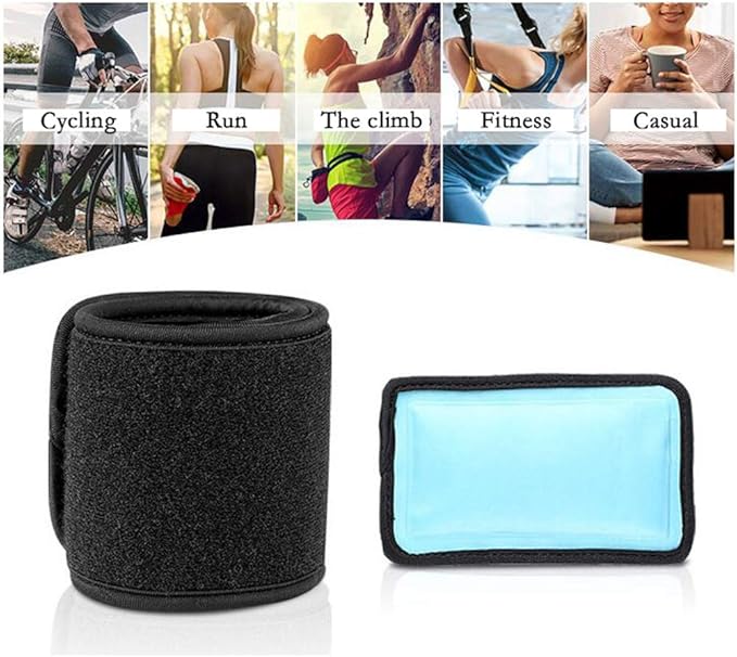 Cold Therapy Gel Pack, Reusable Gel Ice Pack Flexible Cold Compress Pack, Hand Wrist Support Strap Ice Pack for Sports Injuries Recovery and Pain Relief, Arthritis, Wrist Elbow Foot Arch Ankle Sprains