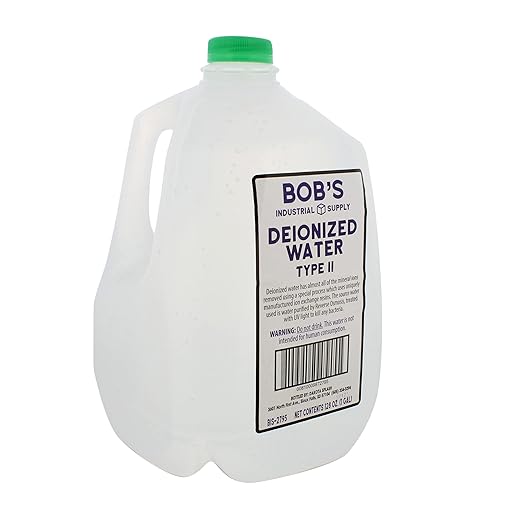 BISupply Deionized Water Gallon Type 2 Deionized Water Jug - 4Gal Type II Demineralized Sterile Distilled Water for Automotive and Laboratory Equipment