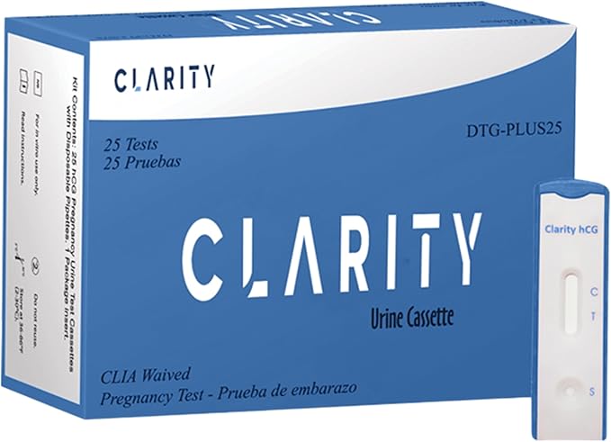 HCG Urine Cassette Pregnancy Test - Individually Sealed - 25 Count