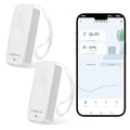 2PC WiFi Thermometer Hygrometer, Smart Humidity Temperature Sensor with App Notification Alert, Free Data Storage Export, Wireless Remote Monitor for Room Greenhouse Incubator Wine Cellar