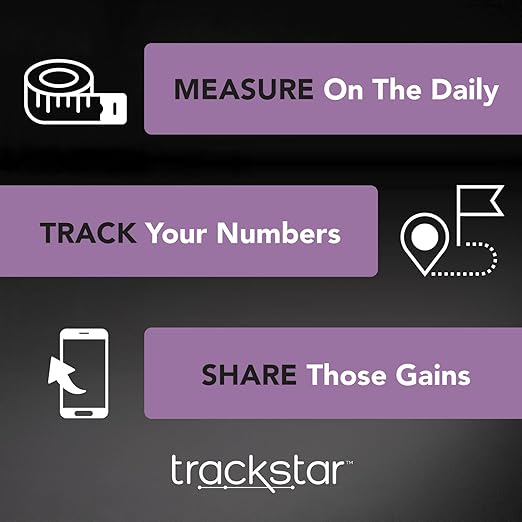 Trackstar Wide-Platform Black Digital Weight Scale | 550 lb Weight Capacity | Trackstar Monitoring App | Bluetooth iOS & Android Compatible | Measure, Track, and Share Results
