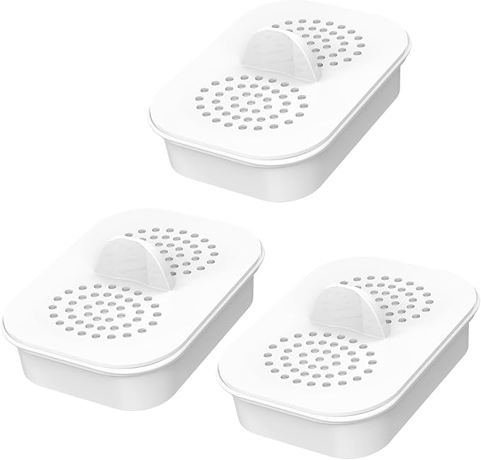 3 Pack NFP-100 Replacement Filter for All Nakii Pitcher Filtration System, Compatible with Nakii NFP-100, Reduces PFOA/PFOS, Chlorine, Last Up to 3 Months or 150 Gallons, White