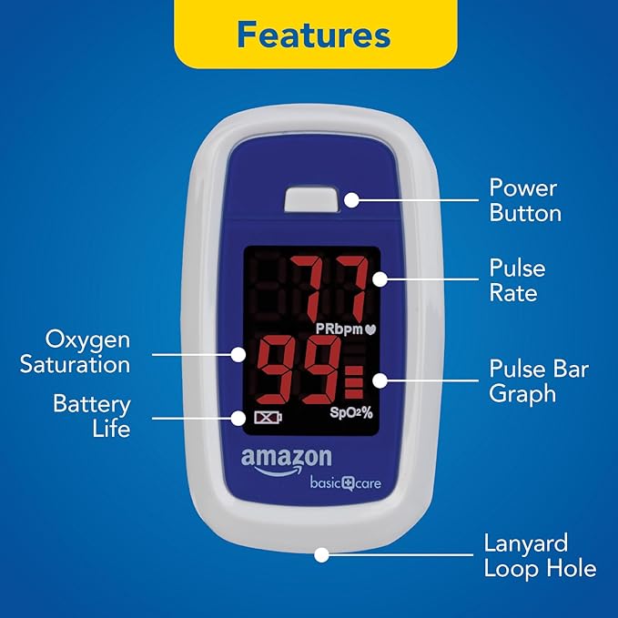 Amazon Basic Care Pulse Oximeter (Previously Healthwise)