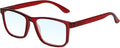 Calabria R861 Rectangular Blue Light Blocking Reading Glasses Men Women Trendy Eyeglass Work Gaming Computer Readers w/Case