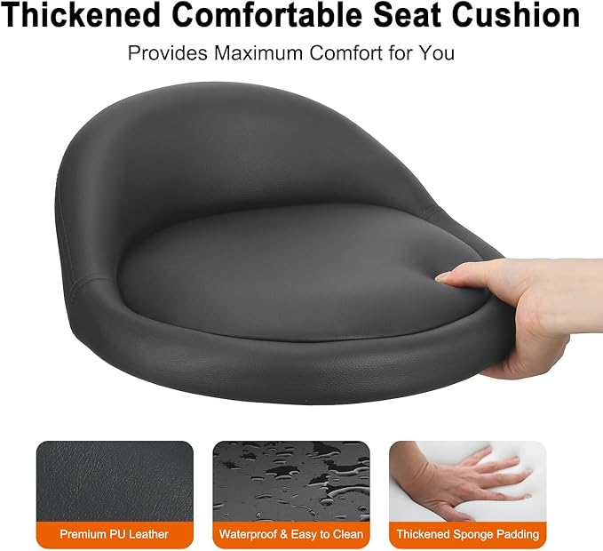 JOSTZHXIN Rolling Stool with Back,Home Office Swivel Chair Height Adjustable, Salon SPA Work Chair Shop Stool