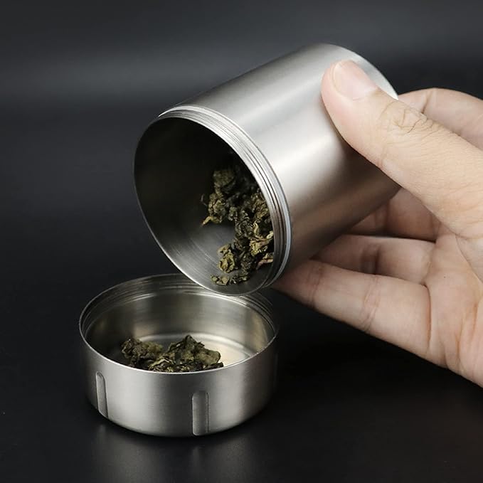 Waterproof Pill Bottle Titanium, Travel Pill Container Medication Organizer, Portable Daily Pill Case, Compact Pill Box for Purse Pocket Handbag, Bpa Free Outdoor EDC Small Pill Holder