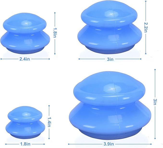 Silicone Cupping Therapy Set, Professional Studio and Home Cupping Set Massage Therapy Cups, Chinese Massage Cups for Cellulite Reduction Cupping Kit,Muscle and Joint Pain Myofascial Cupping Massager