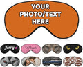AMAPARK Customized Funny Sleep Mask Personalized with Photo Text Logo Sleeping Masks, Custom Gift for Her Him Men Women, Chocolate
