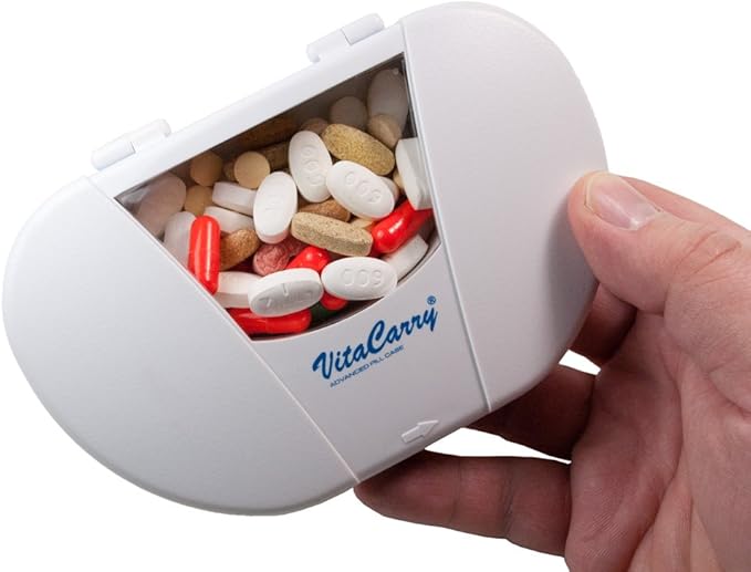 Gasketed 7 Compartment Pill Box Holds Up To 150 Pills Waterproof