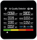Ejoyous Air Quality Detector Indoor, 14 in 1 Smart Air Quality Monitor CO2 Detector with PM2.5 VOCs Temperature Humidity Sensor, for Home Office Travel Tuya APP Connected