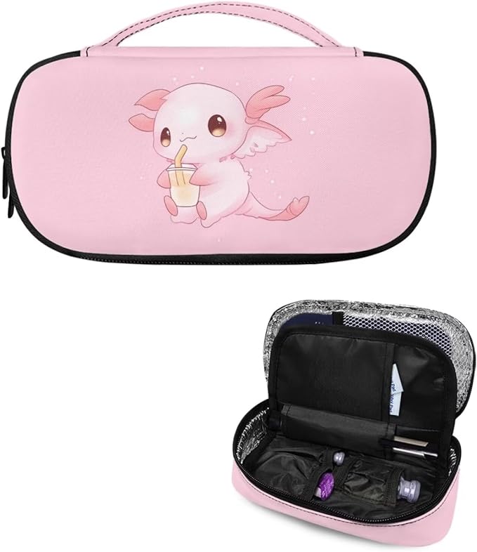 Milk Axolotl Insulin Travel Case Portable Medical Cooler Bag for Diabetes Insulin Travel Case for Insulin Pen and Medication Diabetic Supplies