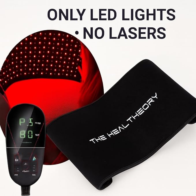 Red & Infrared Light for Body - Infrared LED Belt, Beauty, Shoulder, Waist & Muscle - 660nm & 850nm Near Infrared LED Light Therapy with Timer & Remote Control