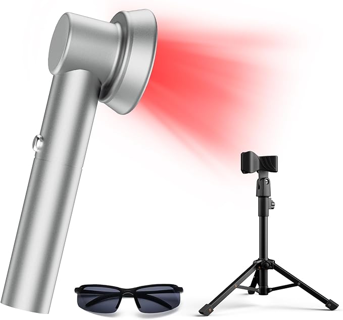 Handheld Red Light Device with Stand, Red & Infrared LED Wellness Device with 3 Modes & Timer, Near-Infrared Red Light Wand for Body, Knee, Feet, Back, Muscle, Joints