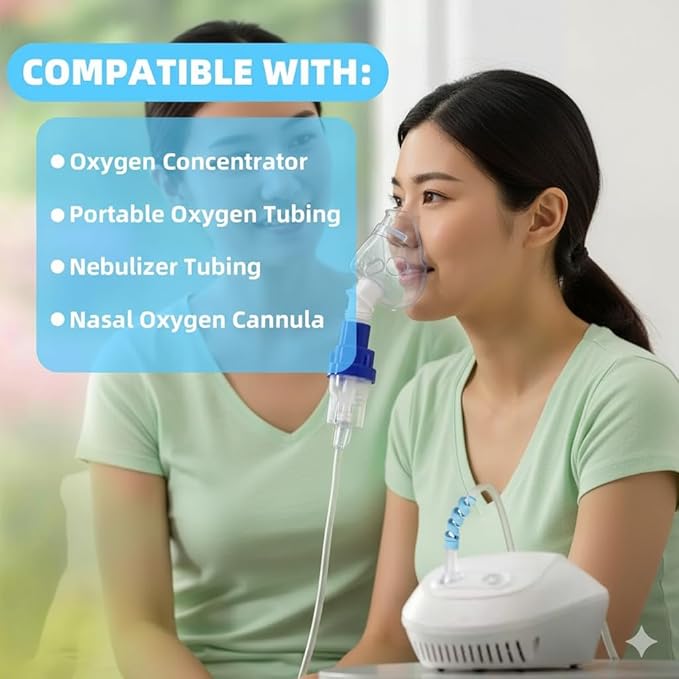 10 Pack Oxygen Tube Support Crimp Straightener for Portable Oxygen Concentrator Oxygen Tank Oxygen Hose Nasal Cannula Oxygen Tubing Accessories Blue