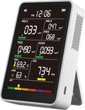 Professional Indoor Air Quality Monitor with AQI Alerts, Portable Real-Time Detector for Home, Car, Plants & Pet